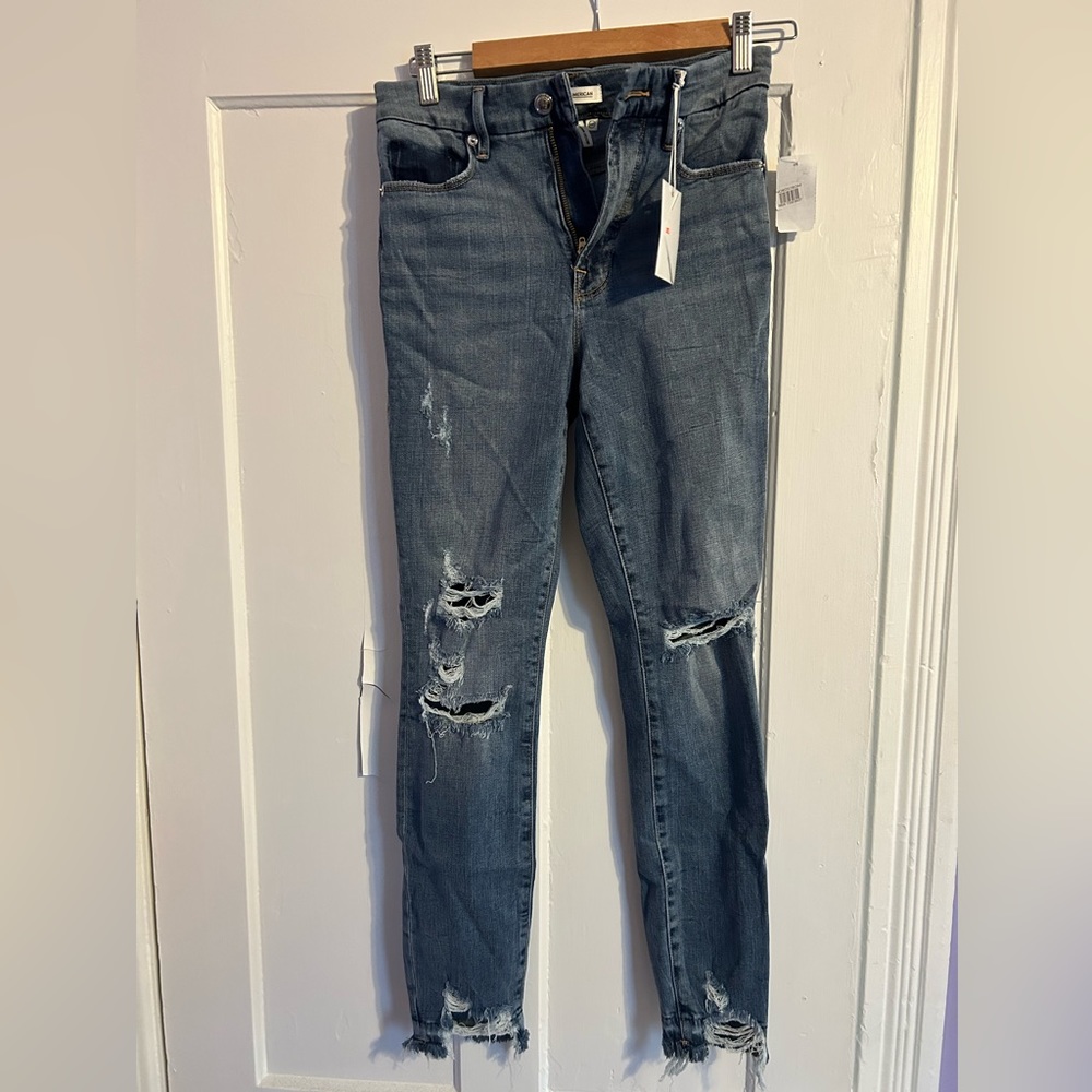 Good American ripped jeans